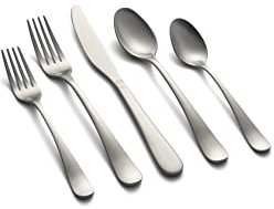 Cambridge Silversmiths Rhiannon Satin 20 Piece Flatware Set, Service for Four, Silver