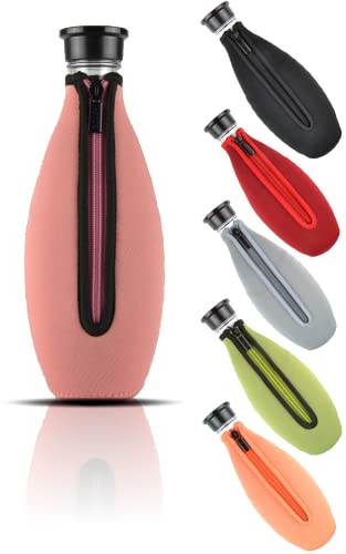 Bokshi Bottle Cover | Premium Schutzhülle für SodaStream Crystal Glaskaraffe | Hülle aus Neopren für Soda Stream Crystal Glasflasche | rosa