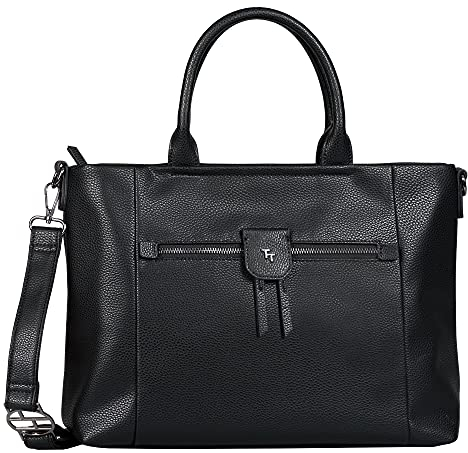 TOM TAILOR- Bella, Damen, Großer Shopper, one size, Schwarz, 37x14x28 cm