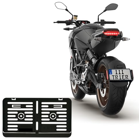 1x Kennzeichenhalter Nummernschildhalter Made in EU 255 x 135 mm 25,5 x 13,5 cm (für Roller Moped Traktor Anhänger Motorrad Hänger) Für Kennzeichen im Format 255 x 135 mm 25,5 x 13,5 cm