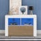 Panana Modern 100cm TV Unit Stand Cabinet High Gloss Doors Living Room Furniture LED Options (White/Grey, With LED)