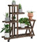 Yaheetech Scaffale per Piante Scaffalatura Fioriera Porta Vasi Interno Espositore in Legno Esterno Supporto per Vasi a 5 Ripiani Verticale Giardino Giardinaggio 96,5 x 33 x 101 cm