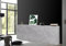 Dmora - Buffet Mason, Buffet de cuisine avec 4 portes et 3 tiroirs, Buffet de salon, 100% Made in Italy, 224x44h86 cm, Ciment