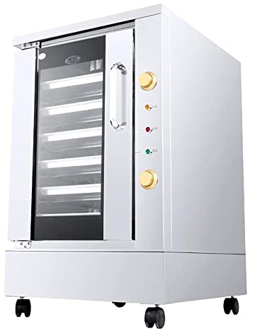 MNSSRN Gärtnerei mit großem Kapazitätsbrot Fermentationstank, 6-Schicht gedämpftes Brot, Pizza-Backen Automatischer Proofkabinett mit Rädern Großer Dampfbrot-Gärungstank