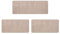 Primaflor Bettumrandung Teppich 3 Teilig - Mumbai - Creme - Set aus 2 Stück 67x140 cm und 1 Stück 67x200 cm - Bettvorleger für Schlafzimmer - Kurzflor Teppich-Läufer