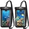 CNMTCCO Pochette Étanche Smartphone 2 pièces Sac étanche IPX8 pour Téléphone iPhone 15, 14, 13, 12 Pro Max, 11, 11 Pro, XS Max, XR, XS, X, 8, Galaxy S20/S21/S22, Huawei Jusqu'ą 7.0 Pouces (Noir)