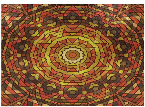 ABAKUHAUS keltisch Puzzle, Celtic Motif Victorian, Heirloom-Qualität lustige Aktivität für die Familie langlebiger Karton, 1000 Stücke, rot Gelb