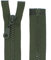 Cerniera lampo in plastica grossa 5 mm, divisibile (35 cm, verde oliva)
