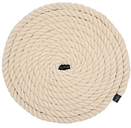 Corde en coton épaisse pour macramé - Corde souple pour terrasse - Pour suspension murale, bricolage, jardin - 10 mm x 4 m