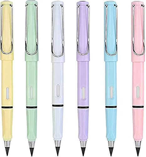 Homezo Everlasting Pencil,6 Pcs Inkless Magic Pencil Everlasting Pencil Eternal Portable Reusable Erasable Writing Pencil