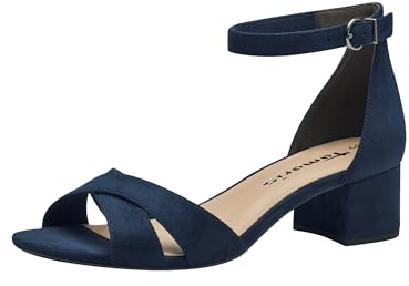 Tamaris Sandalo da donna 1-28226-42 con tacco, Blu marino, 37 EU