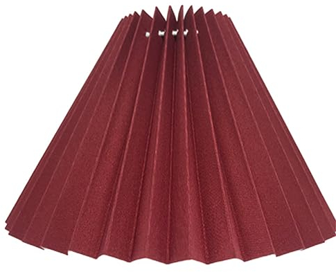 FANSU Lampenschirm fuir Tischlampe,Lampenschirm Hängelampe Lampenabdeckung für E27 Stehlampe Tischlampe Deckenleuchte Wohnzimmer Moderner Deko (24x16cm,Weinrot)