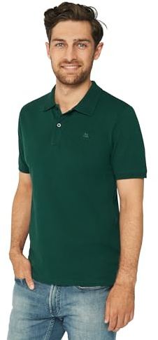 DANISH ENDURANCE Polo Hombre Manga Corta en Algodón Orgánico, Camiseta de Vestir, Ropa de Verano, 1 o 2 Pack, Verde, L