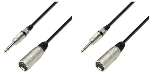 Adam Hall Cables 3 STAR MMP 0100 Mikrofonkabel XLR Female auf Klinke TS | 1 m (Packung mit 2)