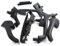URAGER Auto Türgriff 8PCS Für VW Für GTI MK5 Für Jetta Für Golf 5 2006 2007 2008 2009 Schwarz Innen Griff Tür Greifen Schalter Lünette Tirm Abdeckung Panel Auto Innenraum Türgriff