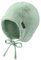 Sterntaler Mütze aus Teddyflausch - Unisex Babymütze mit angeschnittenen Ohrenklappen und Bindeband - warme Beanie, gefüttert mit Baumwollfleece - Erstlingsmütze - steingrün, 35