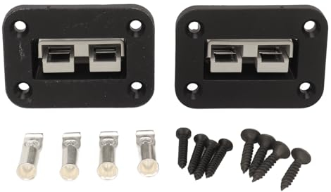 TKSE Plug Mounting Panel, 2pcs 50A Plug Panel Base Flame Retardant Embedded Connectors Flush Mount Recessed Plate for Anderson Power SB50 Series Connector