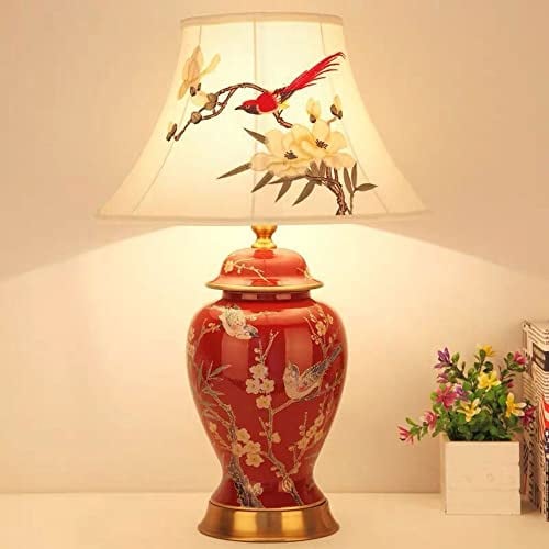 entyze Creatività Moderna Lampada da Tavolo 21 Bird in Porcellana Alta e Corda Decoraziper Tonalità a Campana per Soggiorno Camera da Letto Comodino Comodino Home Office
