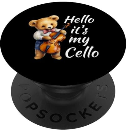 Hello it' s my Cello Bär Cellist Cellofan Violoncello PopSockets mit austauschbarem PopGrip