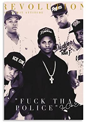 YIFANF Poster und Drucke 60 * 90cm Senza Cornice Ice Cube Eazy-E Dr. Dre MC Ren Picture Print Modern Family Bedroom Decor Posters