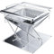 UNHO Brasero Extérieur pour Jardin: Barbecue avec Grille Foyer INOX 304 Brasero Extérieur pour Terrasses avec Housse de Protection Imperméable - 46.5x40.2x28cm