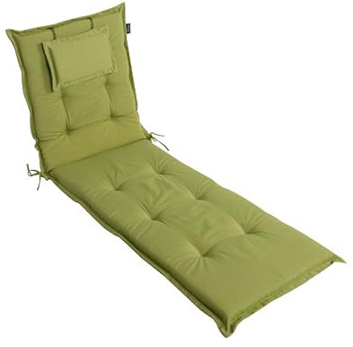 LILENO HOME Sonnenliege Auflage als [1er Set - Rollliege] in Grün - Gartenliegen Auflage perfekt für Strandliege - Polster Auflage für Gartenliege (188x60x8cm) MAR