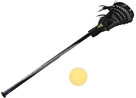 HELEVIA Lacrosse-Schläger-Set Jungen, Komplett, 76,2 cm, mit Ball, Nicht Fallende Schwanzkappe, Outdoor-Teamsportler, Spielerausrüstung (Weißes Netz)