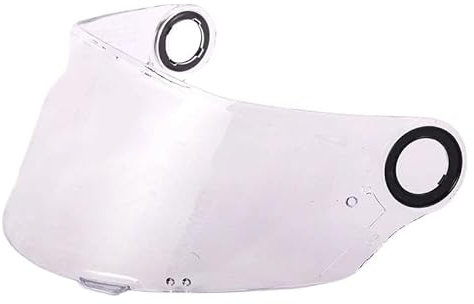 EVURU Helmlinsen-Visier-Ersatz Für LS2 Visiere FF358 FF396 Integralhelm Motorrad Ersatzlinse Schwarz Ididium Silber Visierbasis(Clear Anti-Fog)