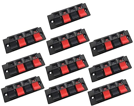 Artibetter Scatola Da 10 Pezzi Clip audio altoparlante audífonos inalambricos cable clips Connettore subwoofer connettore dell'impianto audio accessori per apparecchiature audio plastica