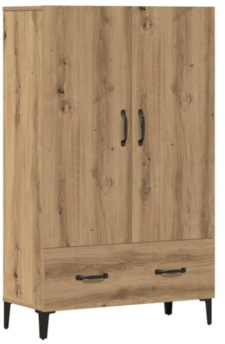 vidaXL Highboard Artisan-Eiche 70x31x115 cm Holzwerkstoff, Sideboard, Lagerschrank, hohes Sideboard, Beistellschrank, Hochschrank, Buffetschrank