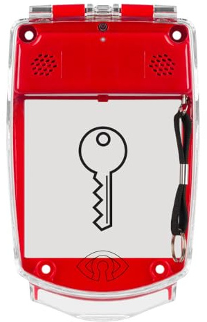 TMS PRO SHOP Notschlüsselkasten, elektronisch, mit Alarm, rot, Innenmaß: 9,5 x 9,5 x 3,2 cm, Art.-Nr. 611222