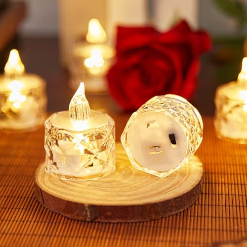 AYMXZT 24PCS Flameless LED Candles - Battery Operated Votive Lights for Wedding Centerpieces, Holiday Tablescapes, Yoga Studios - Safe Tabletop Decor for Dinner Parties & Home Ambiance Lighting