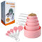 2 Boxes 8 Pieces Measuring Cups and Spoons Set,Nesting Measure Cups with Stainless Steel Handle, for Measuring Dry and Liquid Ingredients Small Teaspoon with Plastic Head (Pink)