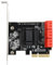 Fegtrtyoa 6 Port PCI Express SATA PCIE 4X à 6 Port SATA3.0 pour SSD HDD avec Support de 8 cm / 12 cm