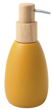 Spirella - Dispensador de Jabón Sven, 260 ml de Poliresina para un Baño Elegante y Práctico, Ideal para USO Diario y Diseño Moderno, Color Azafrán
