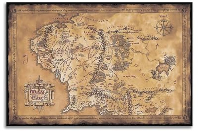 Retro-Poster, Motiv: Herr der Ringe auf Leinwand, Wandkunst, Dekoration, Wohnzimmer, modern, Familienschlafzimmer, 30 x 45 cm, ungerahmter Stil