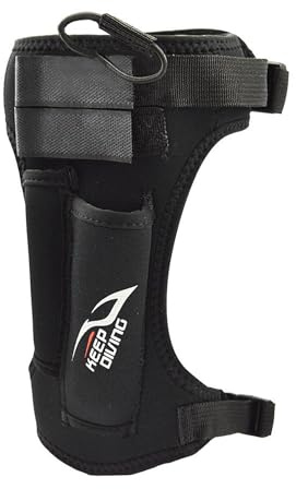 Fuchooky Neoprene Diving Knife Leg Strap Holder with Double Pockets Adjustable Scuba Diving Gear for Diving Cutter and Tools
