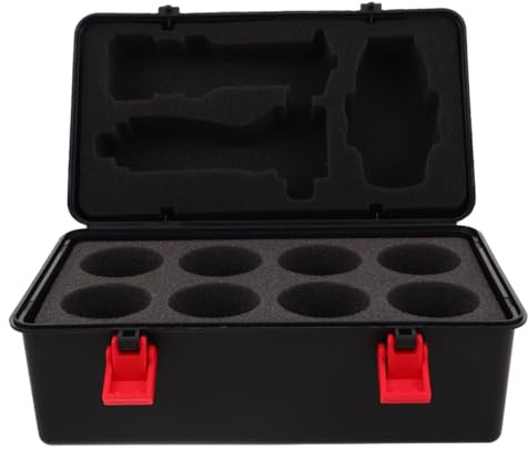 TOYANDONA Aufbewahrungskoffer für Kreisel: Set mit Kreisel Und Abschussvorrichtung, Inklusive Griff Und Einlagen, Tragbare Kunststoffbox mit 8 Innenfächern – Perfekt Als Mitgebsel für