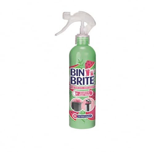 Bin Brite Bin Deodoriser Spray 400ml – Bin Odour Neutraliser for Indoor & Outdoor Bins, Lavender Mist, Cherry Bomb or Bamboo Watermelon, Single 3 Pack or 6 Pack (1, WaterMelon)