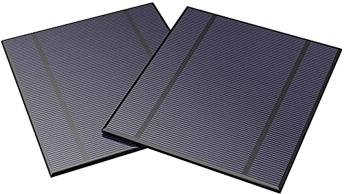 ALLPOWERS 2 Piezas 2.5W 5V/500mAh Mini Encapsulado Panel Solar Epoxi DIY Batería Cargador Kit para Energía Batería LED 130x150mm (Panel Solar Sólo)