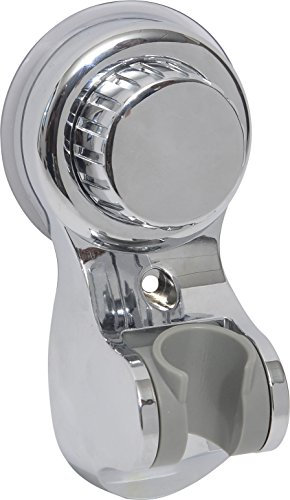 Support de pommeau de tuyau ou flexible de douche, à ventouse ou à fixer, couleur chromé