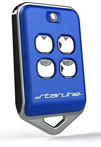RADIOCOMANDO UNIVERSALE STARLINE TWIN AU4T 433 MHz (433.92) codice fisso 4 Tasti, MADE IN ITALY, (NO rolling-code) con batteria longlife, compatto,funziona già a 200 metri. (blu)