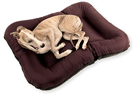 4L Textil KLEO Hundebett Grosse Hunde waschbar Hundekissen Grosse Hunde Hundematte Hundematratze Hundekissen XXL (XL-130x110 cm, Braun(Mit Reißverschluss))