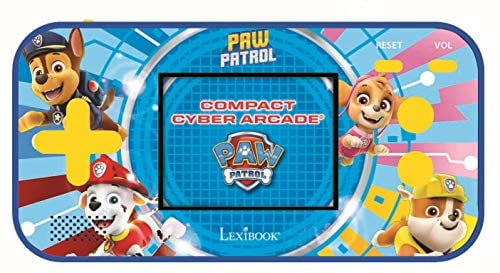 Lexibook, Paw Patrol, Compact Cyber Arcade, Tragbare Konsole, 150 Spiele, LCD-Farbbildschirm, Batteriebetrieben, Blau, JL2367PA