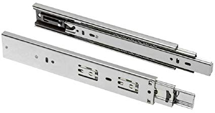 MS Beschläge Schubladenauszug mit Selbsteinzug 1 Paar Vollauszüge 45 mm Höhe Teleskopschiene Teleskopauszug Vollauszug Schubladenschiene (350mm)