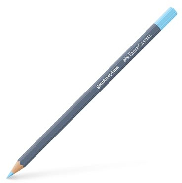 Faber-Castell Creative Studio Goldfaber Aqua Aquarellstift, Phthalo Blau Pastell (445) Einzelstift für Kunst, Handwerk, Zeichnen, Skizzieren, Zuhause, Schule, Universität, Ausmalen