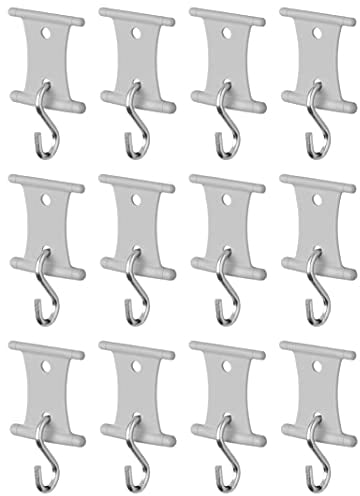 MULTIBROS 12X Aufhänger mit S-Haken für Kederschiene – Markisenhaken & Vorzelt-Kleiderbügel 5/6mm & 7/8mm – Perfekt für Lampen, Kleidung & Dekoration