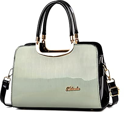 NICOLE & DORIS Damen Handtaschen Designer Frauen Umhängetasche PU Leder Schultertaschen Reißverschluss Handtasche Grün