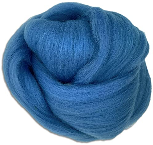 Wooliny 100 g Filzwolle Merinowolle Märchenwolle | 35 Farben zur Auswahl (26 | Blau)