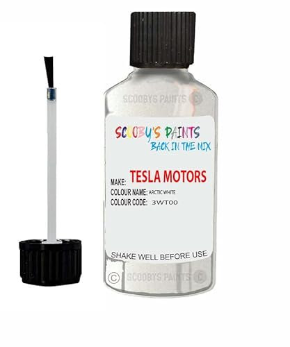 Touch Up Paint For Tesla Model 3 Arctic White 3Wt00 2007-2017 30Ml Bottle Brush Scratch Stone Chip Repair Pen